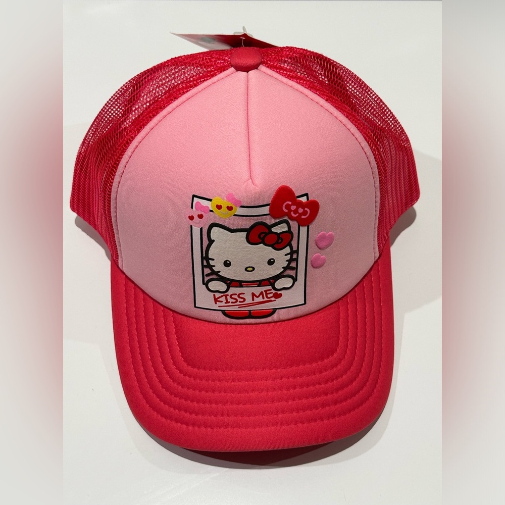 🌸NEW PINK KISS ME HELLO KITTY HAT 🧢 WITH TAGS. - Picture 3 of 15